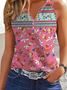 Urlaub Weit Jersey Gekerbt Tanktop Oberteile