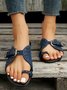 Retro Schnalle Niet Denim Schuhspitze Ring Rutschfest