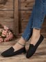 Lässig Atmungsaktiv Textil Quadratisch Slip On Schuhe