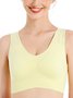 Atmungsaktiv Bequem Hohe Elastizität Nahtlos Tanktop Stil Sport  BH & Bügelloser BH
