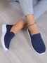 Damen minimalistisch Lässig Slip On Atmungsaktiv Flyknit Sneakers