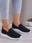 Damen minimalistisch Lässig Slip On Atmungsaktiv Flyknit Sneakers