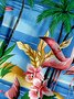 Wild Mann Flamingo Brusttasche Kurzarm Hawaiische Bluse