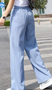 Culotte Hose Lässig Unifarben Schnürung Hose Freizeithose