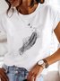 Lässig Weit Rundhals T-Shirt