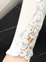 Unifarben Lässig Spitze Legging