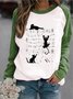 Rundhals Lässig Sweatshirt