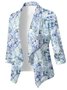 Lässig Schalkragen Weit Blazer