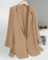 Unifarben Reverskragen Lässig Blazer