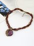 Pfauenblau Strass Perlen Pendant Halsketten