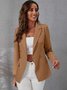 Sonstiges Lässig Weit Unifarben Blazer