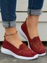 Geblümt Stickerei Atmungsaktiv Flyknit Slip On Sneakers