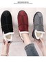 Unifarben Wasserdicht Kunstwildleder Warm Vlies Schneestiefel