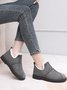 Unifarben Wasserdicht Kunstwildleder Warm Vlies Schneestiefel