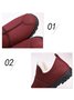 Unifarben Wasserdicht Kunstwildleder Warm Vlies Schneestiefel