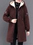 Lässig Fluff/Granular-Fleece-Stoff Teddy Jacke