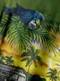 Papagei Brusttasche Kurzarm Hawaiische Bluse