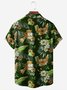 Botanisch Getränk Brusttasche Kurzarm Hawaiische Bluse
