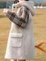 Lässig Weit Fluff/Granular-Fleece-Stoff Teddy Jacke