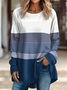 Blusen & Shirts Fashion Print Rundhals Langarm T-Shirt