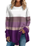 Blusen & Shirts Fashion Print Rundhals Langarm T-Shirt