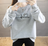 liebes Herz Langarm Rundhals Lässig Sweatshirt