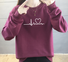 liebes Herz Langarm Rundhals Lässig Sweatshirt