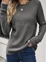 Rundhals Garn/Wollgarn Lässig Pullover
