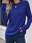 Rundhals Garn/Wollgarn Lässig Pullover