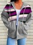 Weit Tasche Patchwork Lässig Farbblock Jacke