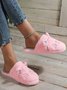 Kartoon Katze Design Stickerei Slip-On Flauschig Zuhause Pantoletten