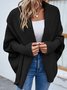 Weit Lässig Strickjacke