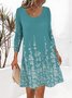 Geblümt Freizeitkleid Mit Nein