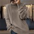 Weit Rollkragen Lässig Garn/Wollgarn Pullover