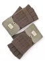 Kontrast Farbe Patchwork Knopf Klappe BAUMWOLLMISCHUNG Vlies Warm Handschuhe