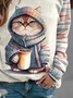 Katze Lässig Sweatshirt