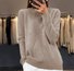 Lässig Garn/Wollgarn Schnalle Unifarben Pullover