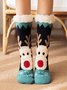 Weihnachten Kartoon Elch verdicken Rutschfest Socken für den Boden