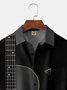 Musik- Gitarre Revers Brusttasche Hawaiische Bluse