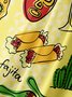 Mexikaner Tacos Brusttasche Kurzarm Hawaiische Bluse
