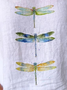 Einfach Libelle Leinen Stil Bluse