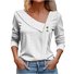 Schnalle Asymmetrisch Lässig Unifarben T-Shirt