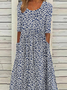 Lässig Blumen Kleid mit Nein