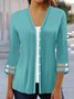 Mesh Lässig Unifarben Poncho