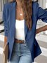 Lässig Weit Unifarben Blazer