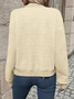 Jacquard Lässig Unifarben Jacke