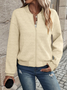 Jacquard Lässig Unifarben Jacke