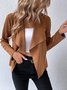 Unifarben Lässig Jacke