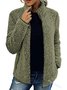 Schalkragen Lässig Fluff/Granular-Fleece-Stoff Teddy Jacke