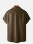 Farbverlauf Farbe Brusttasche Kurzarm Lässig Bluse
